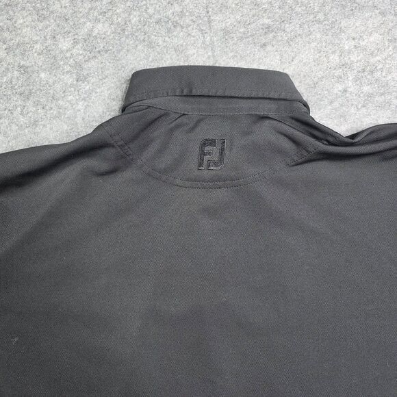FootJoy Titleist Golf Polo Shirt Mens Large Black Short Sleeve Performance - Picture 7 of 7